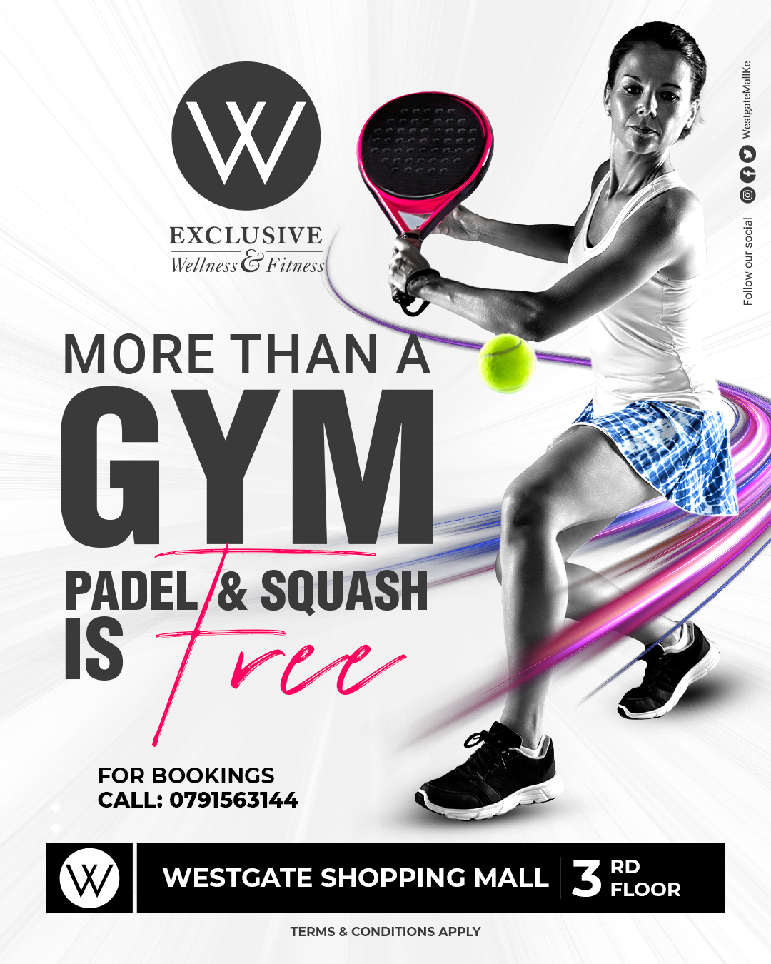 Padel and Squash Now Open Lady